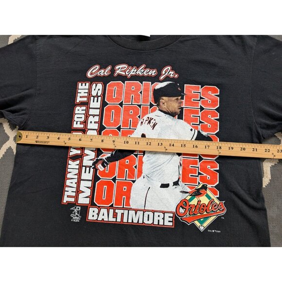 Vintage Baltimore Orioles Shirt Mens Large Cal Ripken MLB 2001 Black - Picture 2 of 6